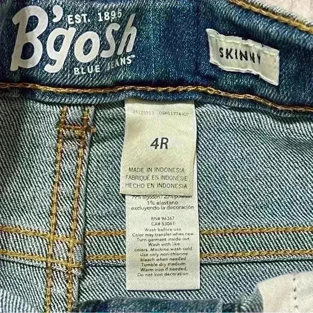 Boys Toddler B'gosh Skinny Jeans Size 4R Light Blue New Outdoor - Picture 6 of 7
